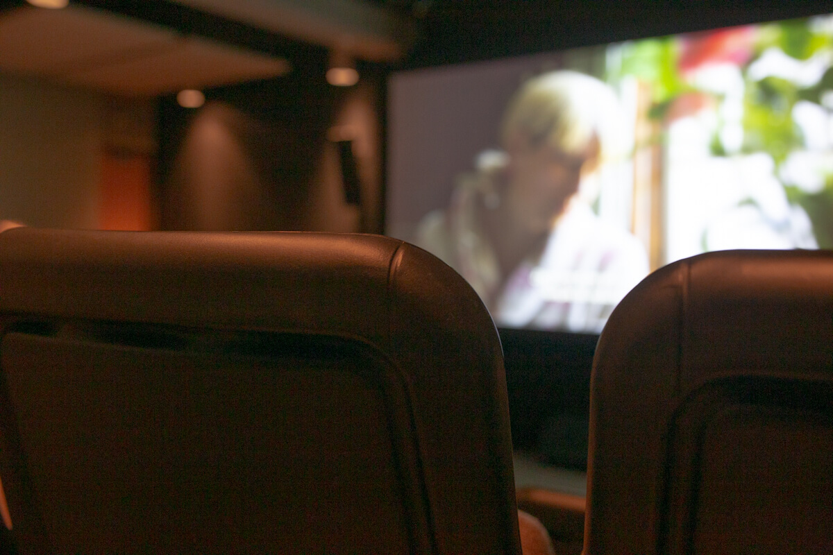 Salle de projection du Cinéma Public à la Casa d'Italia