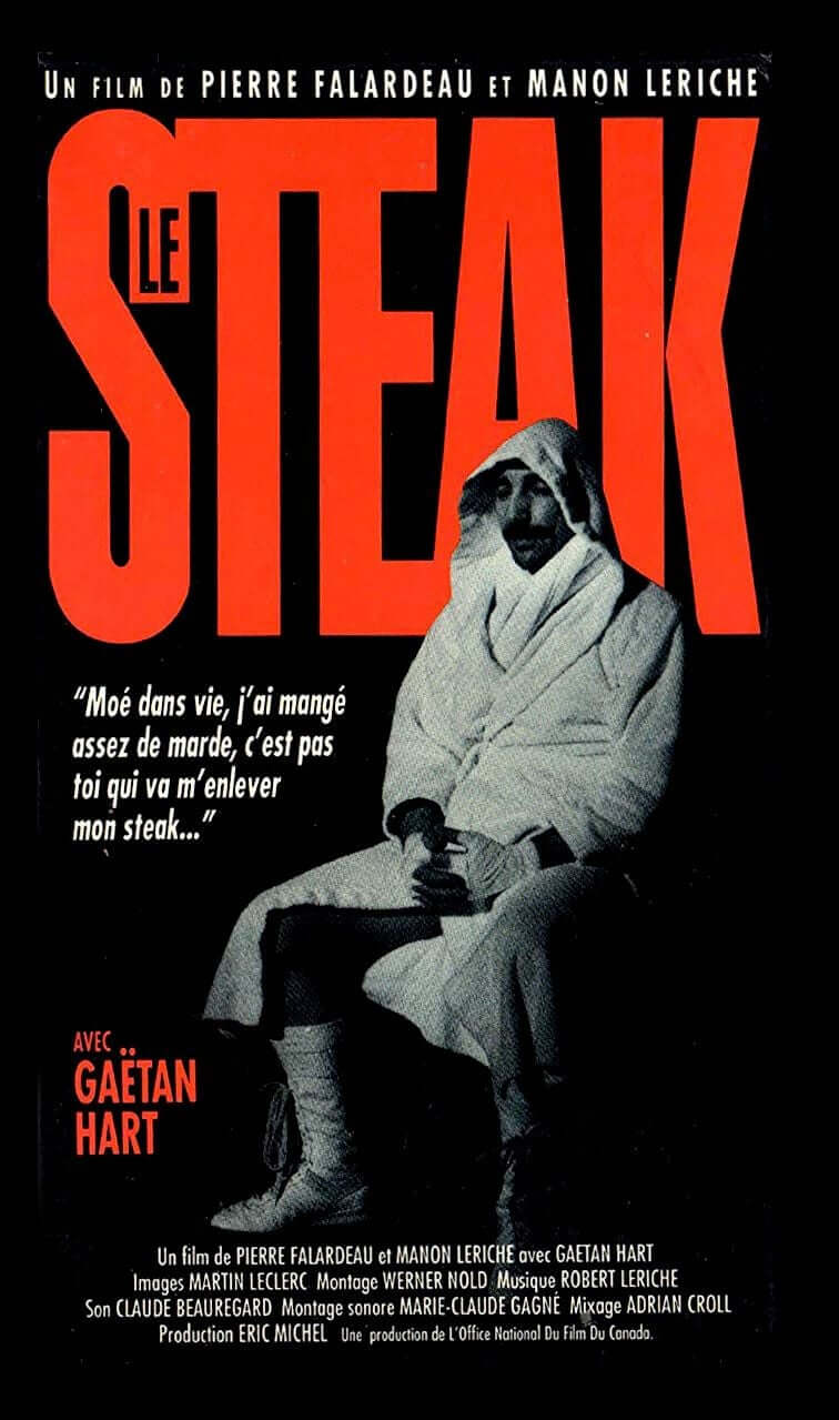 Affiche du film Le steak de Pierre Falardeau.